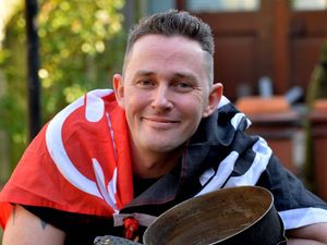 Supporting image for story: Father-of-two takes on deadly US wilderness flying Black Country flag in Naked and Afraid