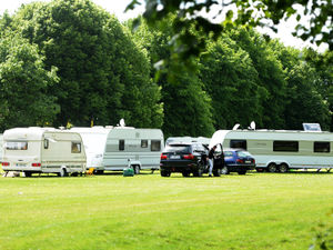 Supporting image for story: Scandinavian travellers mowed lawn and cleared rubbish at Dudley site