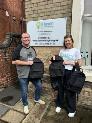 Anna Pendlebury and Alex O'Neill show off some of the bags