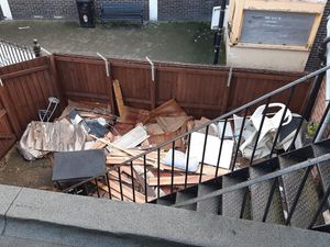 The council shared the photographs of the scene outside the barbershop in Wellington. Photo: Telford & Wrekin Council