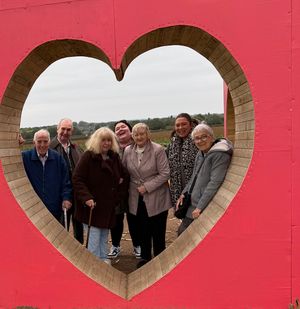 Residents and colleagues from HC-One’s Littleton Lodge Care Home pumpkin picking at Lower Drayton Farm