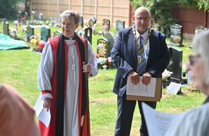 The Bishop of Shrewsbury, Rev. Sarah Bullock and Market Drayton Mayor Tim Manton