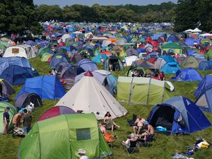 Supporting image for story: Music fans arrive at Latitude Festival amid heatwave