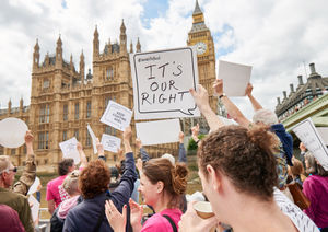 Campaigners on a boat on the River Thames