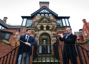 Music teacher (left) Jon Deakin and (right) Chris Bunn, at Shrewsbury High School, Shrewsbury