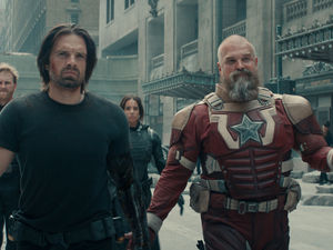 Thunderbolts*: Wyatt Russell as John Walker, Sebastian Stan as Bucky Barnes, Hannah John-Kamen as Ghost and David Harbour as Alexei Shostakov/Red Guardian


