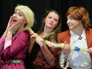Supporting image for story: Rapunzel makes her way down her tower in Halesowen panto