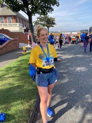 Natalia Lewiecka of SWG doing the Great North Run