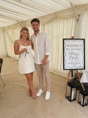 Sophie and her partner Iwan held a ‘should be wedding day’ event in August