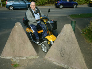Supporting image for story: Anger after bollards block routes to shops