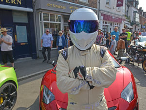 Supporting image for story: The Stig revs up crowd at Italian motor festival