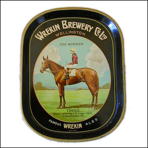 Richard is keen to get hold of a tray by Wrekin Brewery, featuring a racehorse