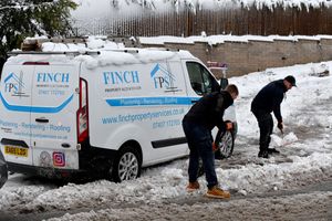 The scene around Aldridge after heavy snowfall.