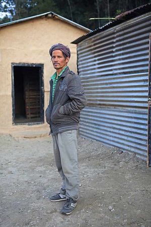 Uncertain future - quake victim Ahkal Bahadur