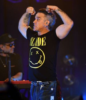 Robbie Williams wows the crowd at The Halls, Wolverhampton. Photo: Tim Thursfield