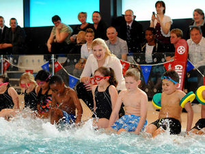 Supporting image for story: Rebecca Adlington's splashing time as Tipton Leisure Centre opens