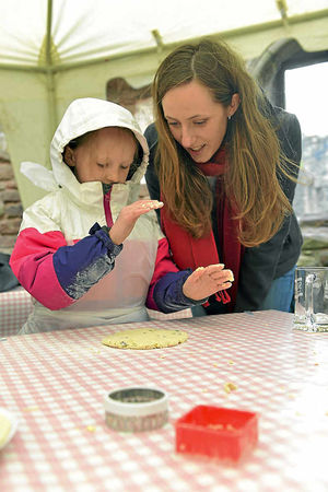 Leoni, six, and Elanor Saull get cooking