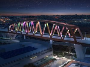 Supporting image for story: Bellingham Bridge unveiled for HS2 in Birmingham to honour local lad Jude