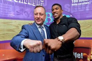 Anthony Joshua with Bar Sports' Scott Murray