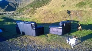 Sofas dumped at Clee Hill