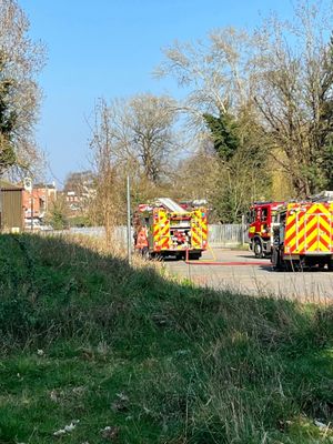 A number of fire engines could also be seen around the former leisure centre