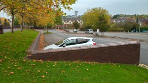 One car near the entrance to the Cross Street entrance of Stafford Street car park