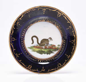 A ‘Mongoose Lemur’ plate, with sparser gilding valued at up to £180.