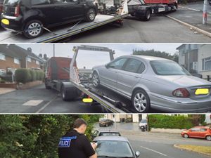 Supporting image for story: Police tow Jag and Vauxhall parked on a Telford street - and this is the reason why