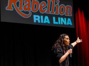 Supporting image for story: Review: Ria Lina brings fire and fearless laughter to Much Wenlock