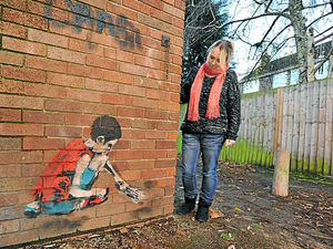 Supporting image for story: Is Lichfield graffiti art a a Banksy?