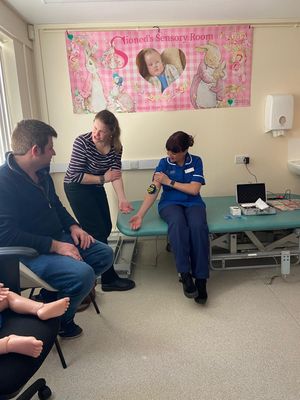 Left to right Ben Harri,  Jennie Glover and Ginny Bond-Scott
