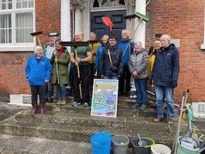 Supporting image for story: Volunteers roll up their sleeves for a clean and tidy to show love for town