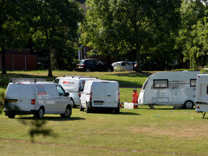 Supporting image for story: Dozens of travellers pile onto fields by homes and primary school - WATCH