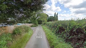 Butt Lane, Ranton, near Stafford. Image from Google Street View.