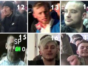 Supporting image for story: Caught on CCTV: Six sought in connection with West Bromwich Albion v Aston Villa trouble