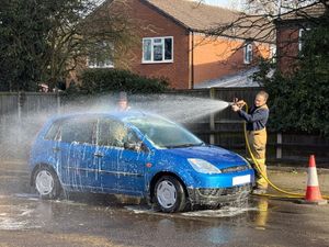Market Drayton Fire Station hosted a charity car wash. Picture: Market Drayton Fire Station.