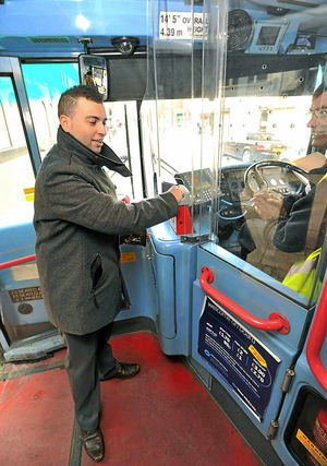 On the bus  Adam had to leave his car at home