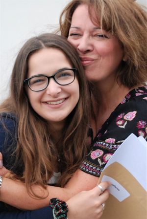 Amy Jeffries gets her results at Lakelands Academy