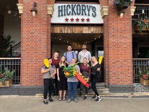 The Victoria Quay Vikings team outside Hickory's