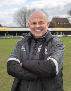 Neil Kitching manager of Stafford Rangers. Picture: Jim Wall.