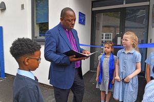 The Bishop of Wolverhampton visited the school to open the new facility