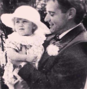 Dave Jones with his daughter, Georgia when she was a baby