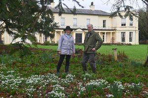 Mark and Cathy Pollard, owners of Eyton Hall, are opening the gardens for a snowdrop walk this weekend