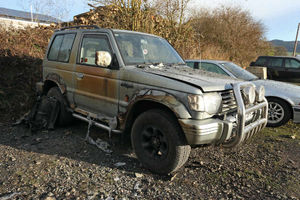 A car wrecked in the blaze