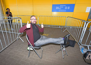 Karl Jones, from Wednesbury, queued from 7am