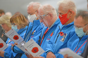 Museum volunteers at The Royal Air Force Museum Cosford's Service of Remembrance