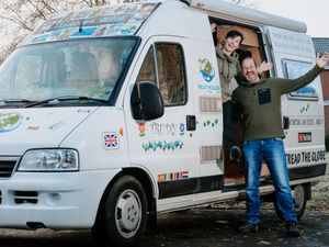 Supporting image for story: Telford couple aiming to travel the world in their camper van named Trudy