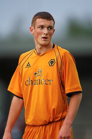 Lee Collins playing for Wolves against Hednesford in 2006