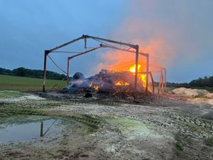 Shropshire Fire and Rescue Service (SFRS) first received reports of the fire at 10.38pm. Pic: Bridgnorth Fire Station