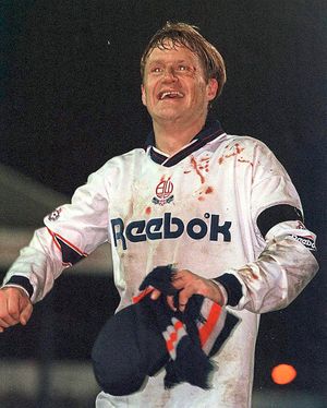 John McGinlay celebrates 